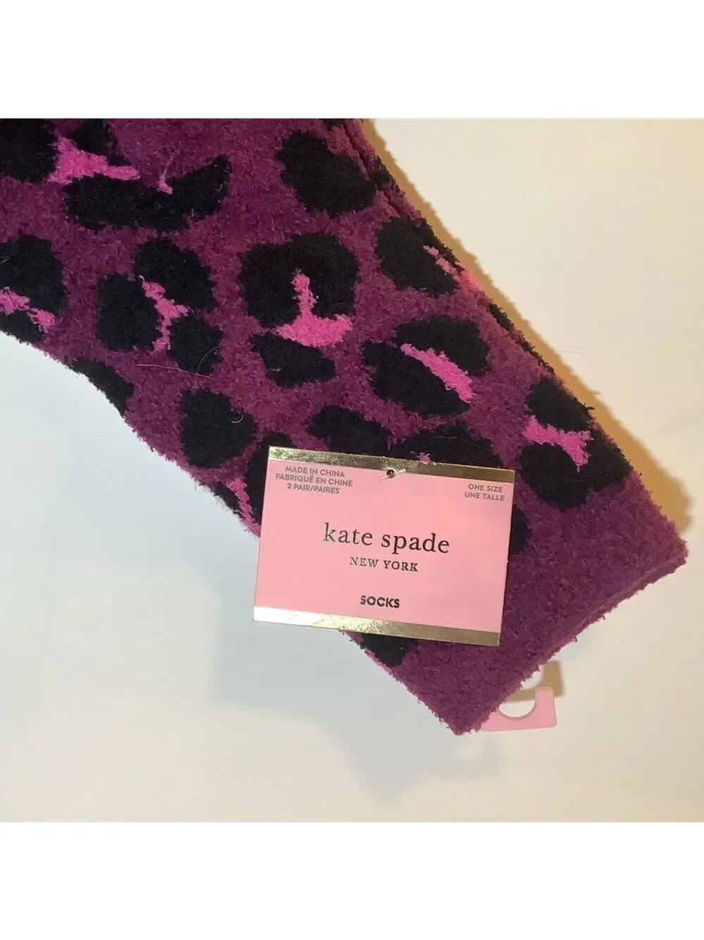 Kate Spade Cozy Crew Socks 2 Pairs New